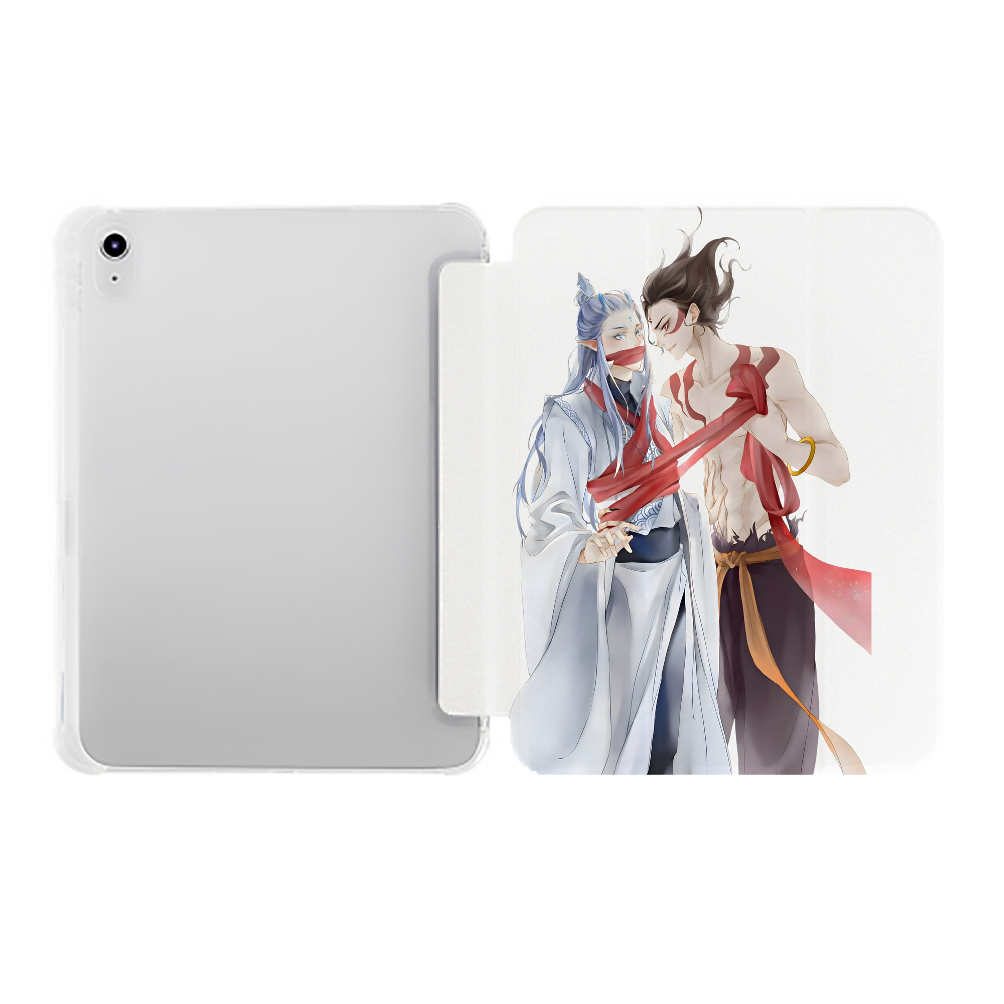 （画像用） Ne Zha 2 ナタ 魔童の大暴れ IPad ケース ペン収納付き 三つ折りスタンド PUレザー×シリコン 対応機種9.5/10.5/10.9インチ